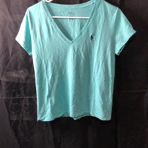 Ralph Lauren polo V-neck T-shirt women’s medium size. - Picture 1 of 3
